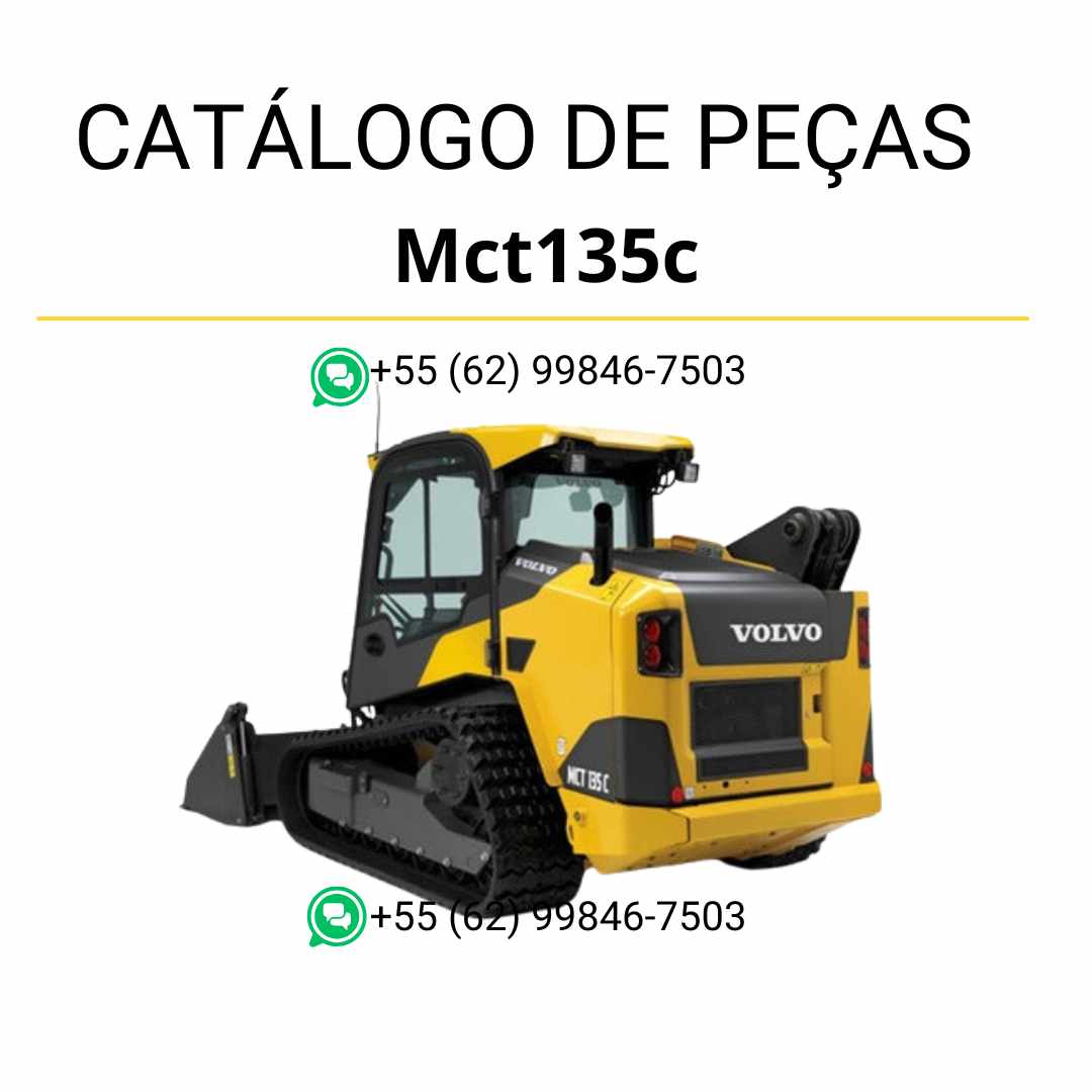 Catálogo PDF em português com lista de peças e diagramas técnicos da minicarregadeira Volvo MCT135C para manutenção e reposição