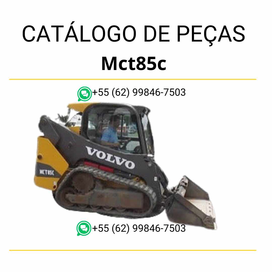 Catálogo PDF em português com peças e diagramas da minicarregadeira Volvo MCT85C, ideal para manutenção e identificação técnica