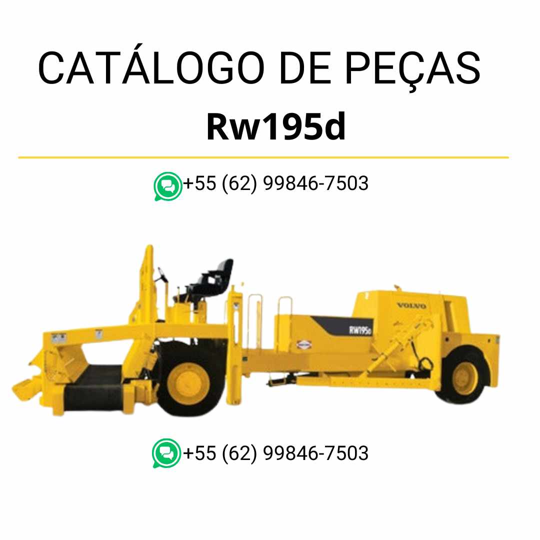 Catálogo de Peças do Alargador de Estradas Volvo RW195D – PDF em português com diagramas técnicos e listas de componentes