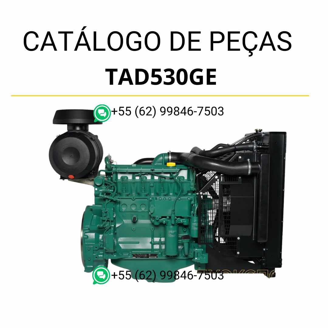 Catálogo PDF em português de peças dos motores Volvo Penta TD520GE, TAD530GE, TD720GE e TAD730 com diagramas técnicos completos