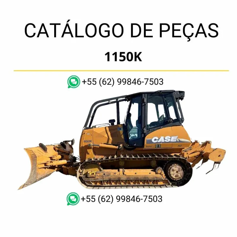 Catálogo de peças CASE 1150M LT Crawler Dozer em PDF com ilustrações técnicas e identificação detalhada dos componentes originais