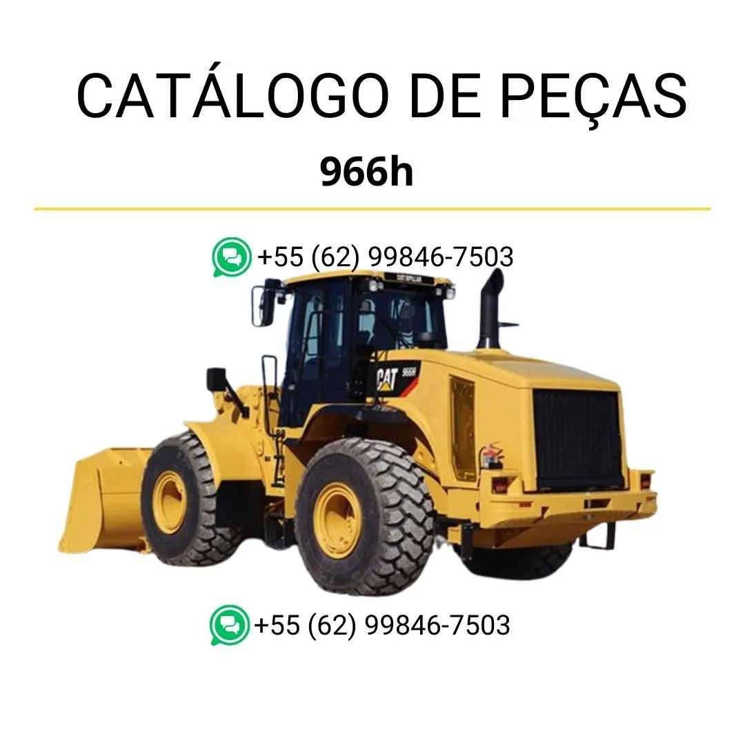 Catálogo de peças da carregadeira Caterpillar 966H em PDF com ilustrações técnicas detalhadas e lista completa de componentes originais.