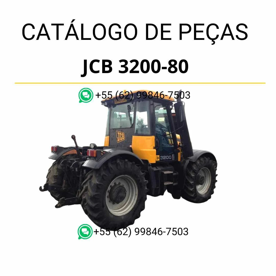 Catálogo de peças JCB 3200-80 Fastrac em PDF com ilustrações técnicas detalhadas e identificação completa de componentes originais