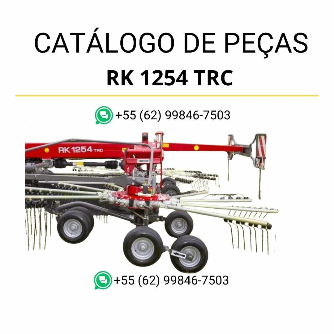 Catálogo de peças Massey Ferguson RK 1254 TRC DB em PDF, com diagramas técnicos e identificação precisa dos conjuntos e componentes