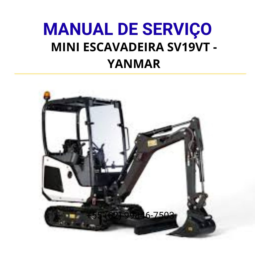MANUAL DE SERVIÇOS DE OFICINA PDF MINI ESCAVADEIRA SV19VT - YANMAR