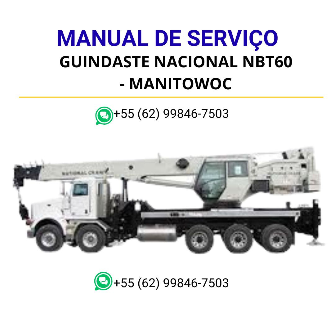 MANUAL DE SERVIÇOS DE OFICINA PDF GUINDASTE NACIONAL NBT60 - MANITOWOC
