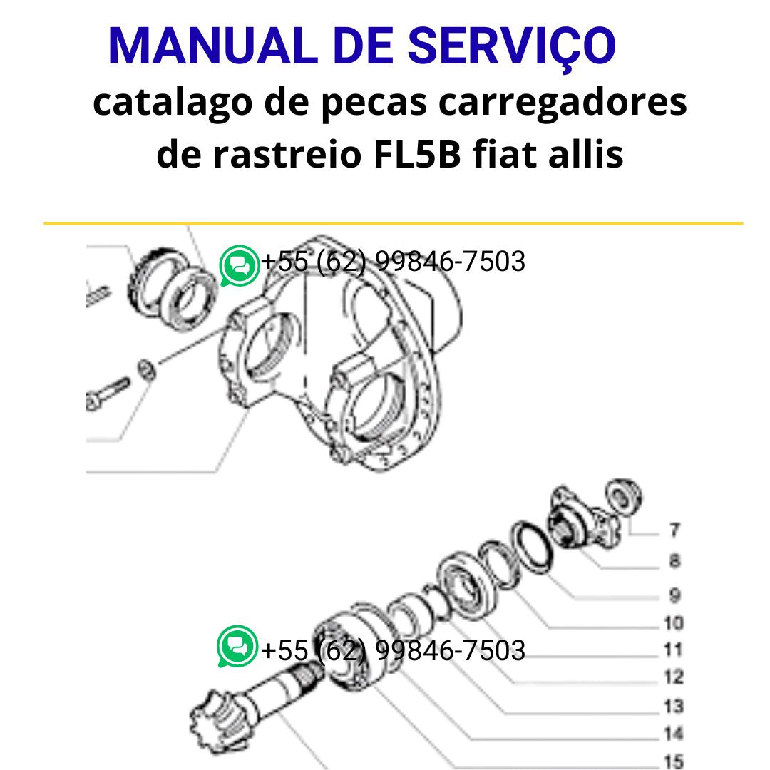 catalago de pecas carregadores de rastreio FL5B fiat allis