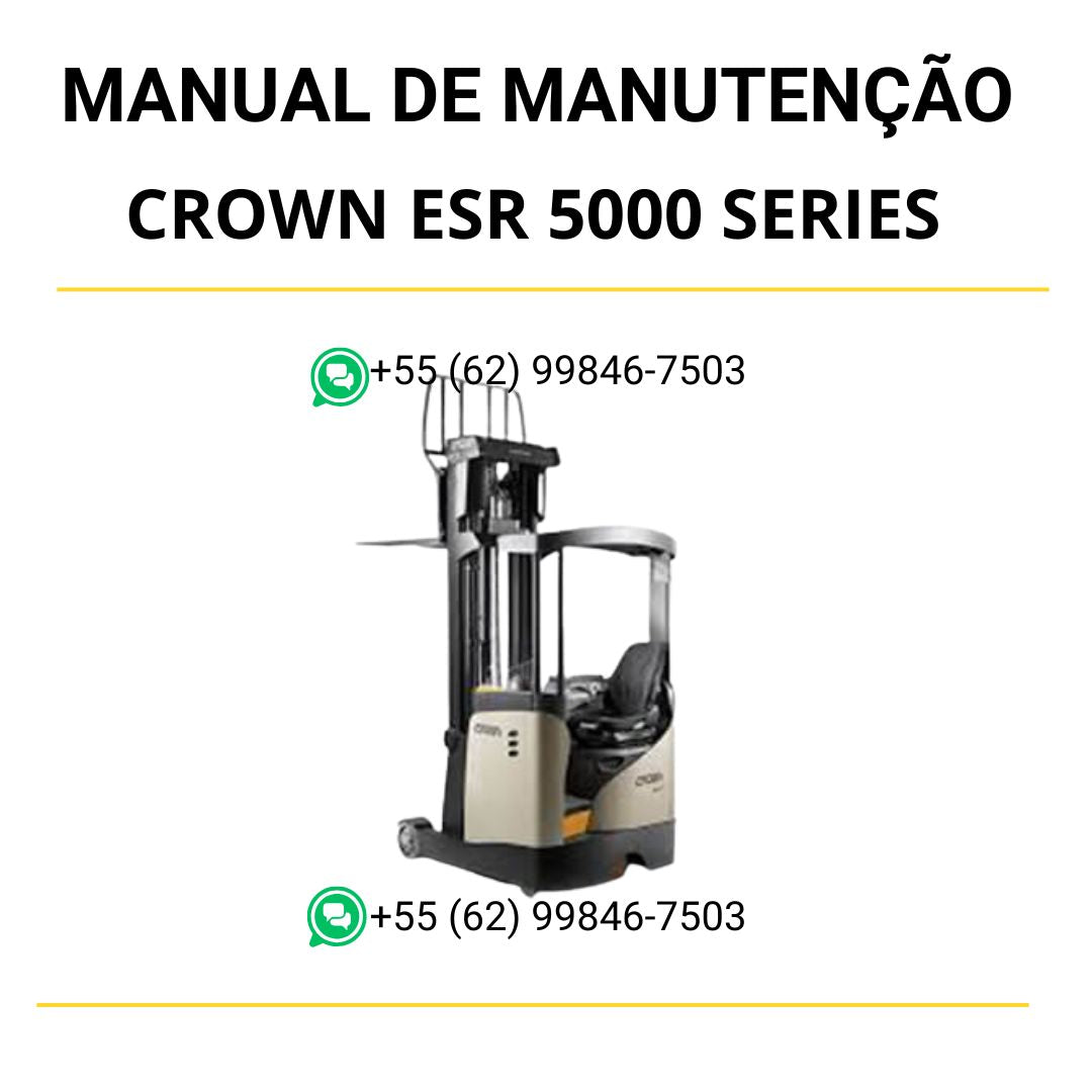 MANUAL DE MANUTENÇÃO PDF EMPILHADEIRA ESR 5000 SERIES - CROWN