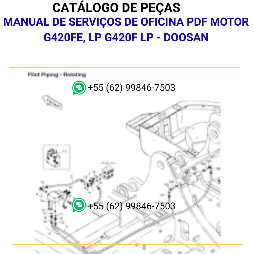 MANUAL DE SERVIÇOS DE OFICINA PDF MOTOR G420FE, LP G420F LP - DOOSAN