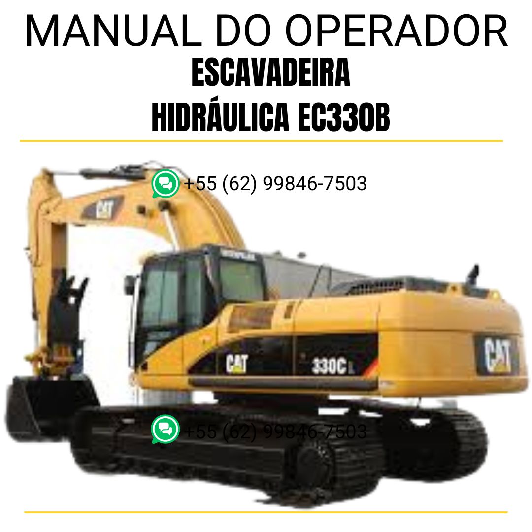 manual técnico Volvo EC330B escavadeira hidráulica - página interna sobre cabine e controles
