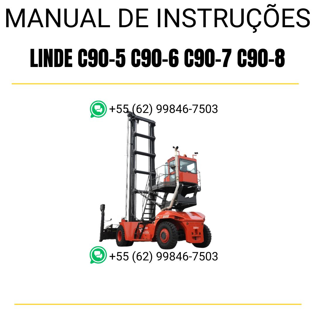MANUAL DE INSTRUÇÕES PDF EMPILHADEIRAS C90-5 C90-6 C90-7 C90-8 - LINDE