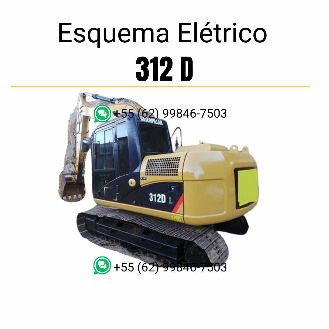 Esquema elétrico em PDF da escavadeira Caterpillar 312D, ideal para diagnóstico e manutenção do sistema elétrico