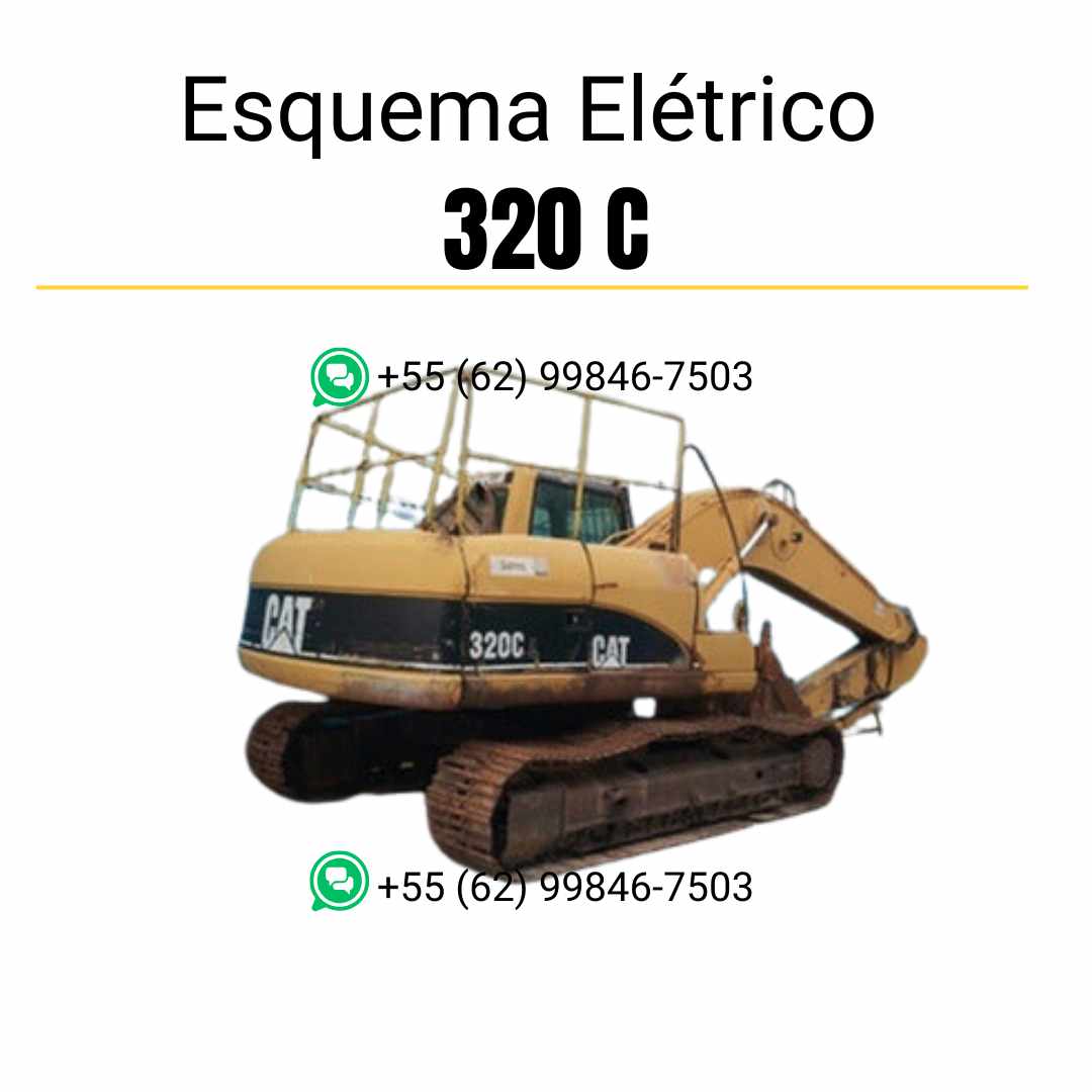 Diagrama elétrico em PDF da escavadeira Caterpillar 320C, essencial para manutenção elétrica e identificação de circuitos