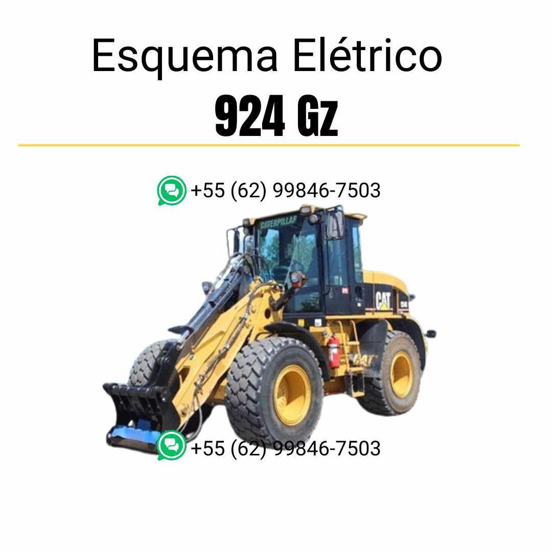 Esquema elétrico em PDF para carregadeiras Caterpillar 924G e 924GZ, ideal para diagnóstico e manutenção de sistemas elétricos