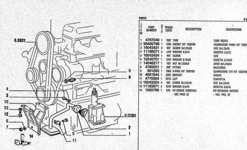 catalago de pecas retroescavadeira FR7C fiat allis