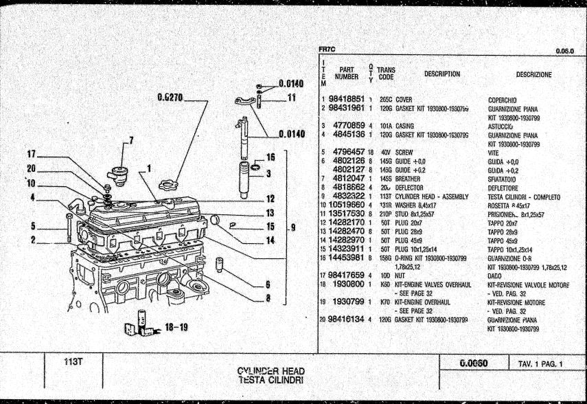catalago de pecas retroescavadeira FR7C fiat allis