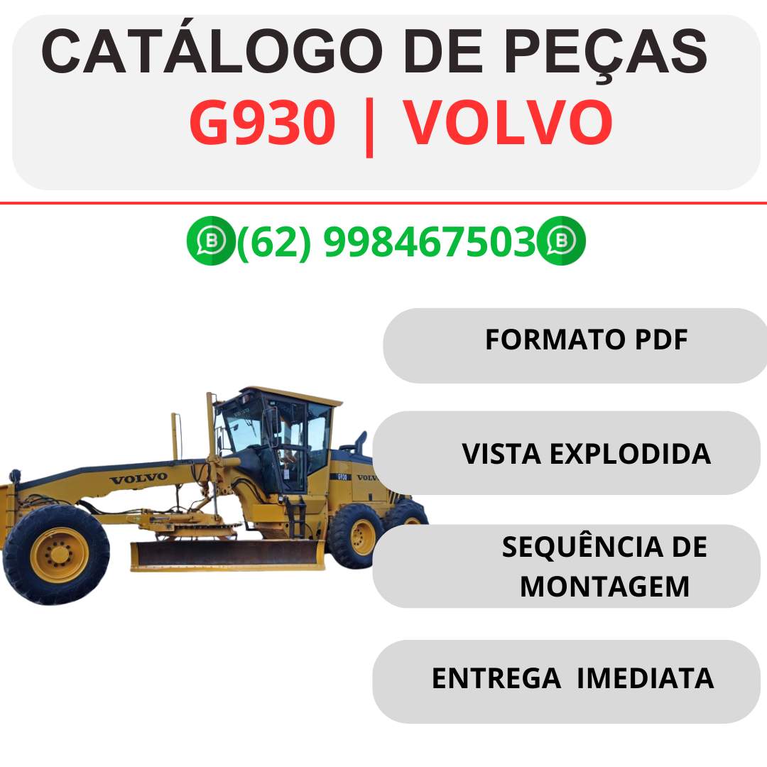 Catalogo De Pecas Motoniveladoras Volvo - G930 - Pt-br