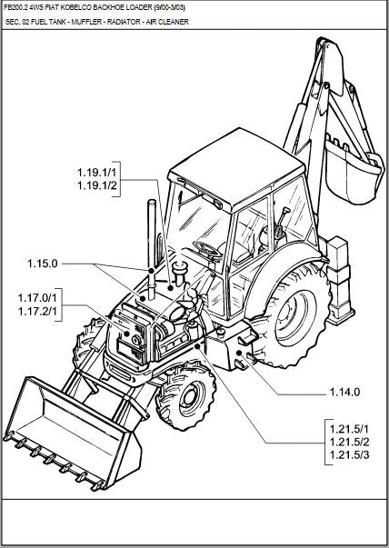 CATALOGO DE PEÇAS RETROESCAVADEIRA - FB200.2 FIATALLIS