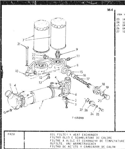 catalago de pecas retroescavadeira FR20 fiat allis