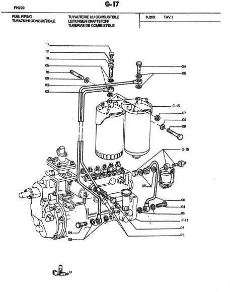 catalago de pecas escavadeiras FH220 fiat allis