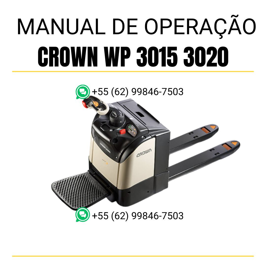 MANUAL DE MANUTENÇÃO PDF TRANSPALETEIRA WP 3015 3020 - CROWN