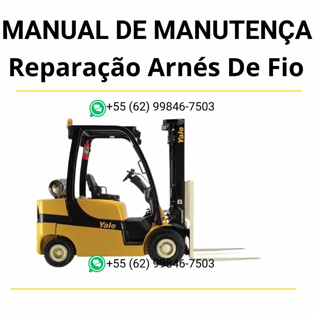 Manual de manutenção e reparação Yale em PDF do arnês de fio da empilhadeira, com diagramas elétricos e orientações detalhadas de conserto.