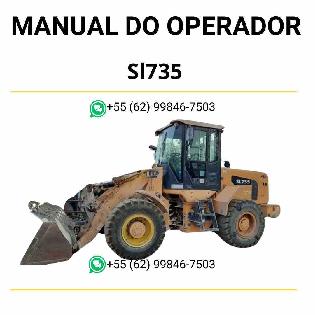 Manual do operador Hyundai SL735 pá carregadeira em PDF, guia prático de operação com instruções detalhadas e recomendações de segurança