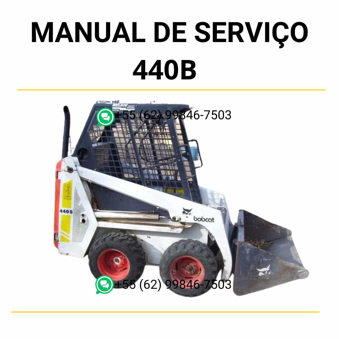 Manual de serviço Bobcat 440B em PDF com diagramas técnicos, instruções completas de reparo e guia de manutenção detalhado