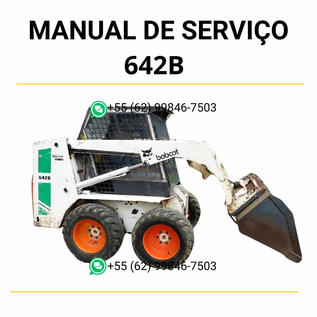 Manual de serviço Bobcat 642B em PDF com instruções completas de manutenção, diagramas técnicos e guia detalhado de reparos