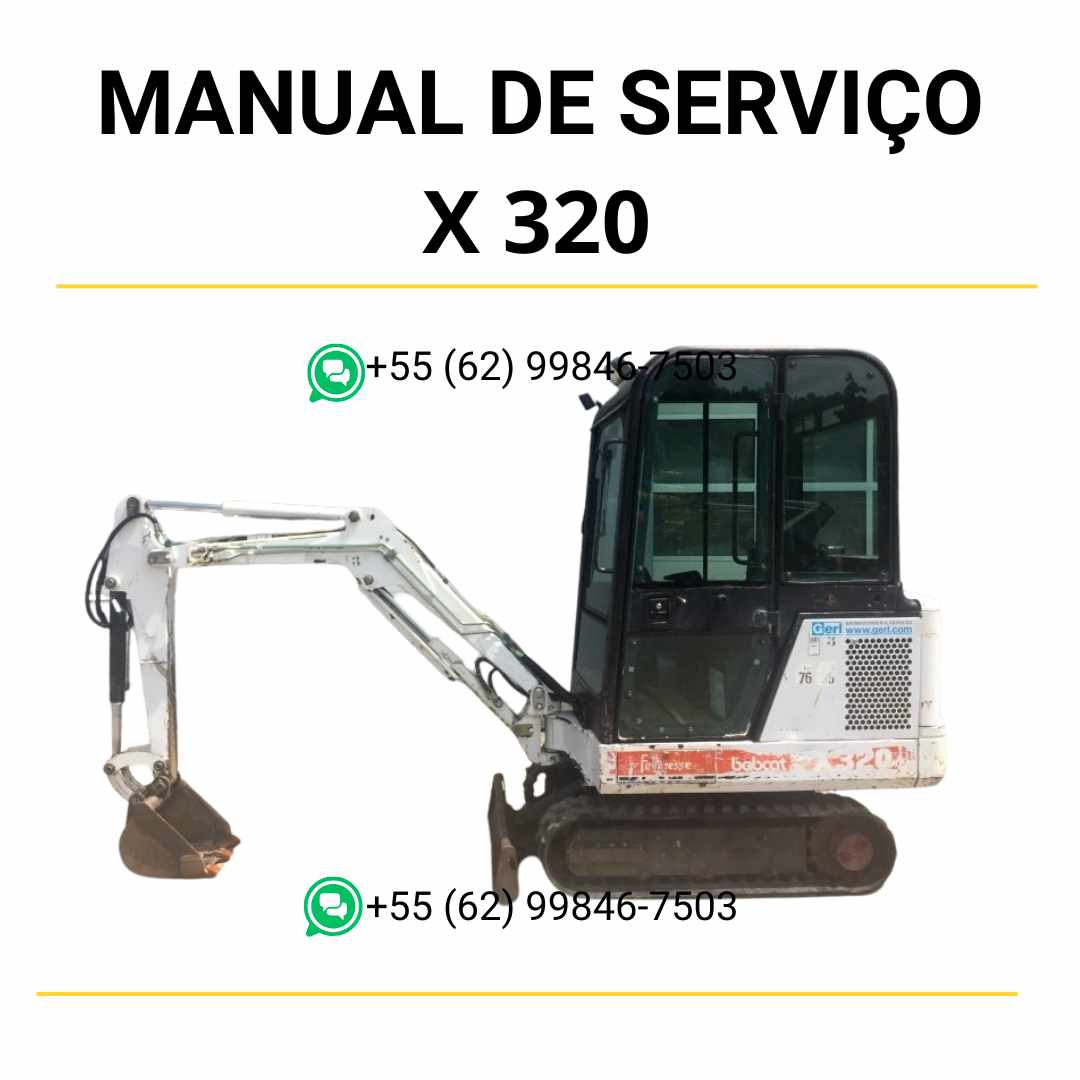Manual de serviço Bobcat X320 escavadora hidráulica em PDF com guia completo de manutenção, reparos técnicos e instruções detalhadas