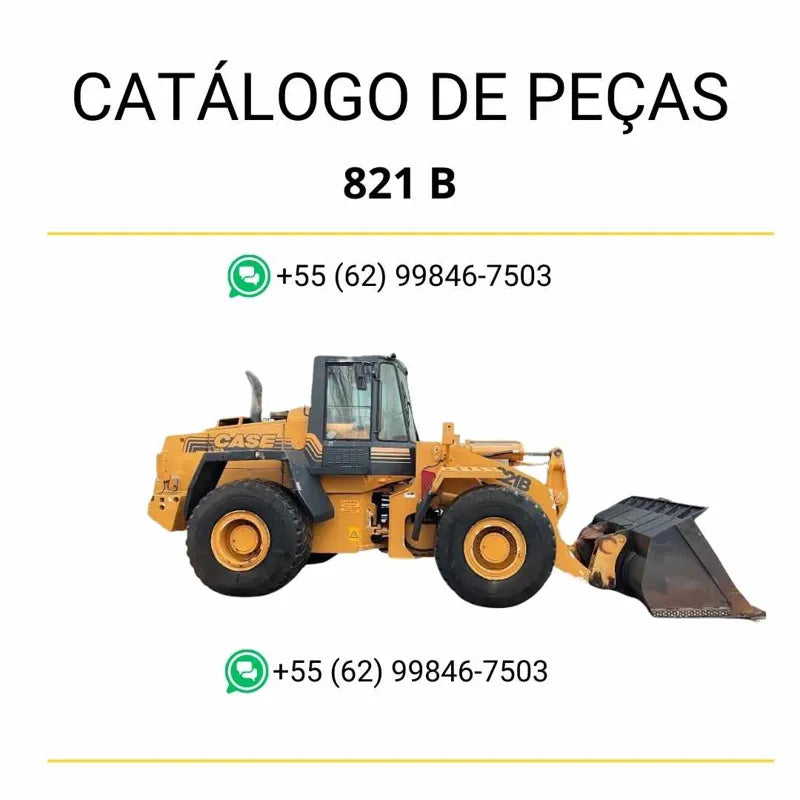 Manual de serviço e solução de problemas da pá carregadeira Case 821B em PDF, com instruções técnicas detalhadas e procedimentos de diagnóstico.
