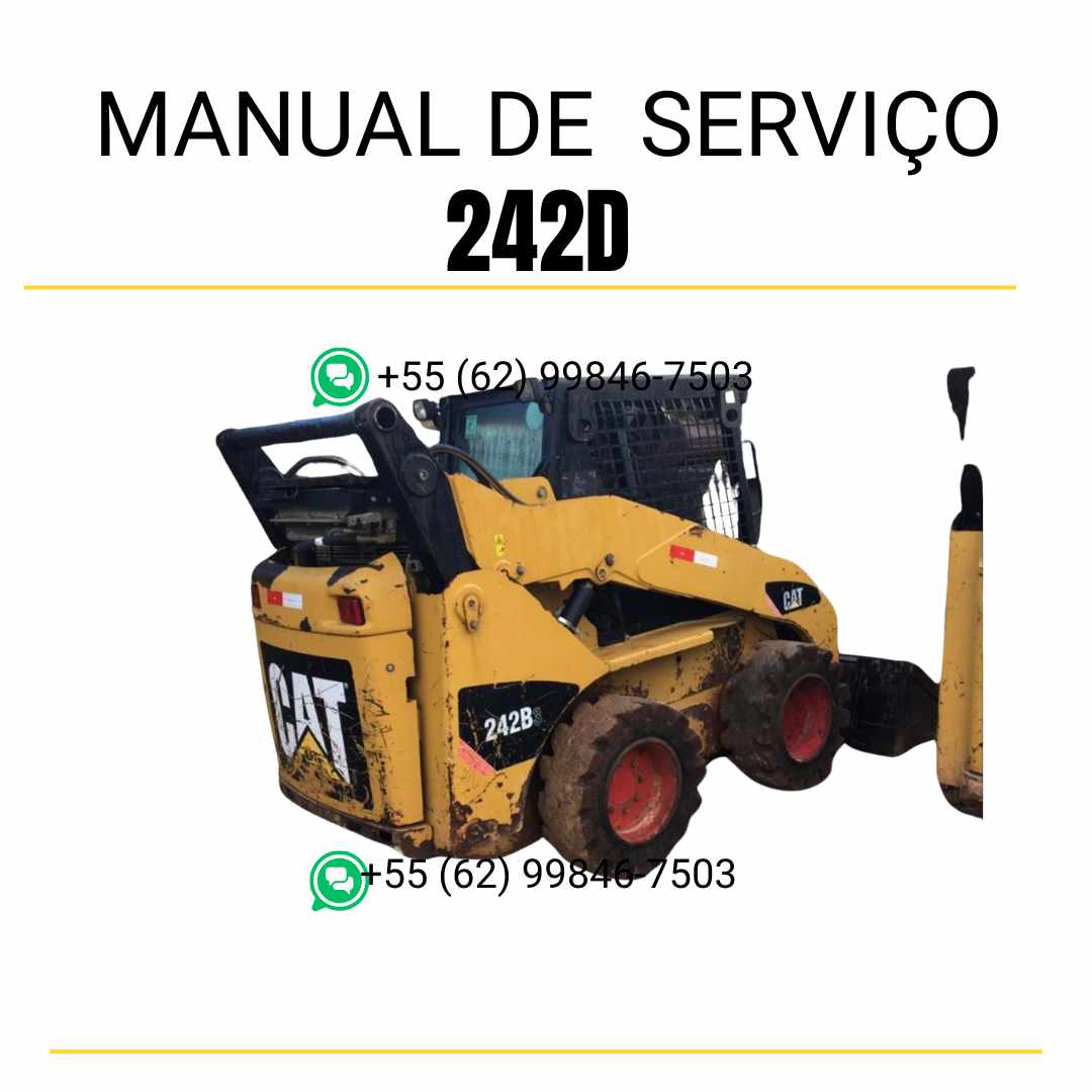 Manual de serviço CATERPILLAR 242B3 para mini carregadeira, com informações detalhadas sobre operação e manutenção.