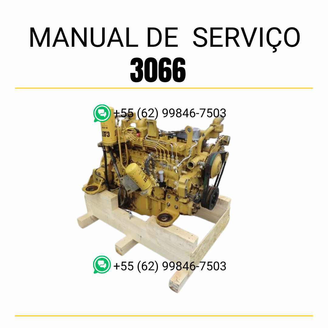 Manual de serviço do motor Caterpillar 3066 em PDF, com diagramas técnicos e procedimentos completos de manutenção e reparo