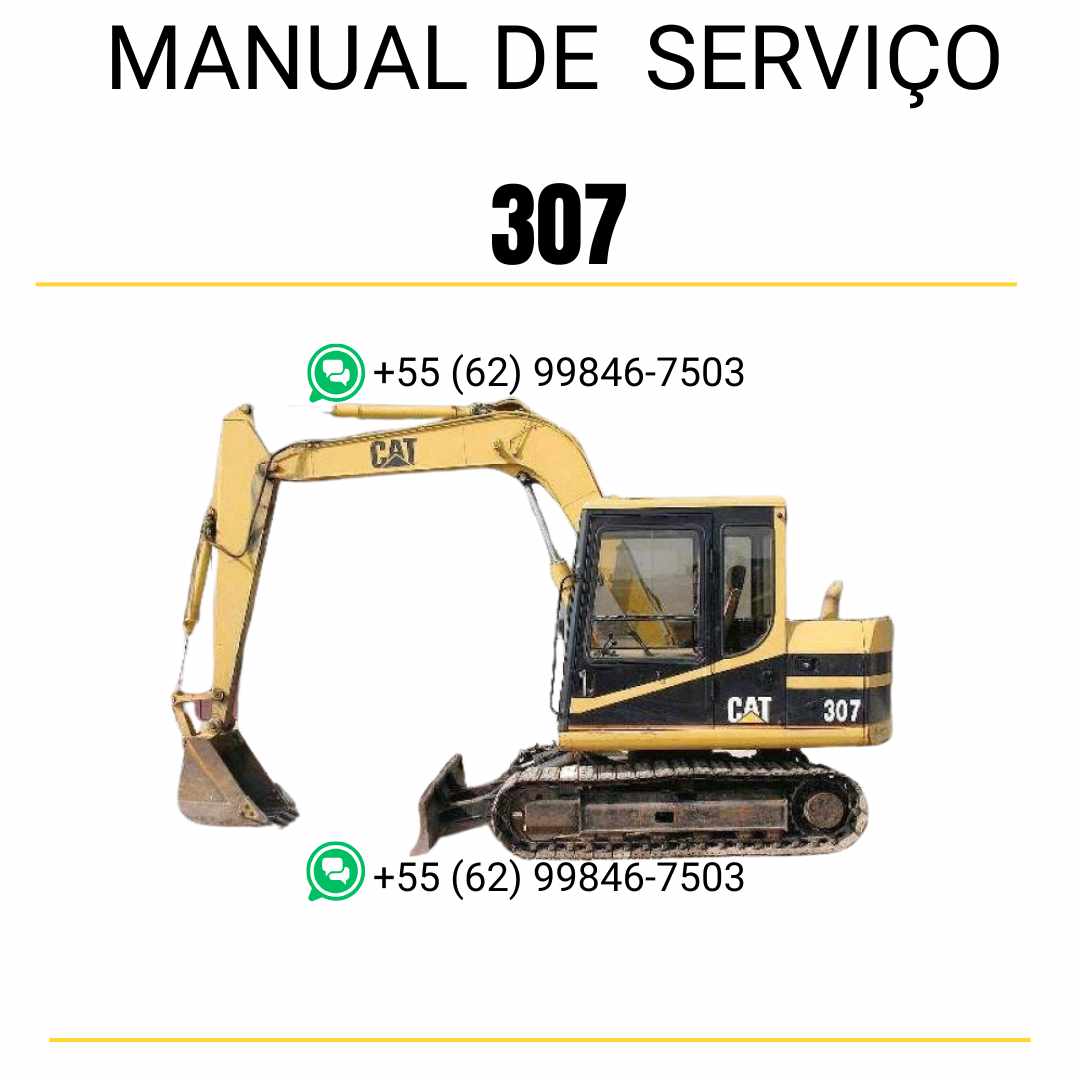 Manual de serviço Caterpillar 307 em PDF para mini escavadeira hidráulica, idioma português