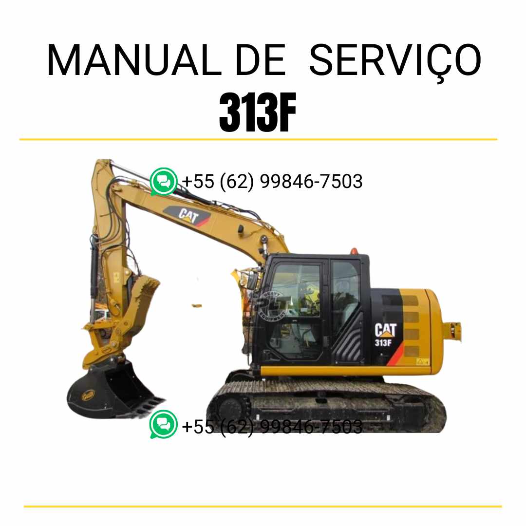 Manual de serviço Caterpillar 313F para escavadora em PDF, idioma português