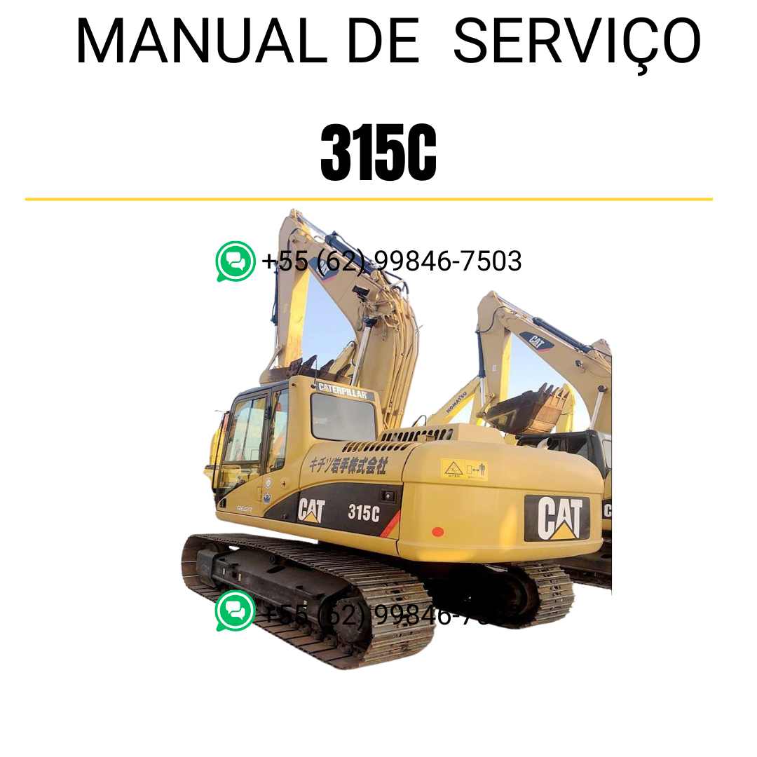 Manual de serviço Caterpillar 315C para escavadora em PDF, idioma português