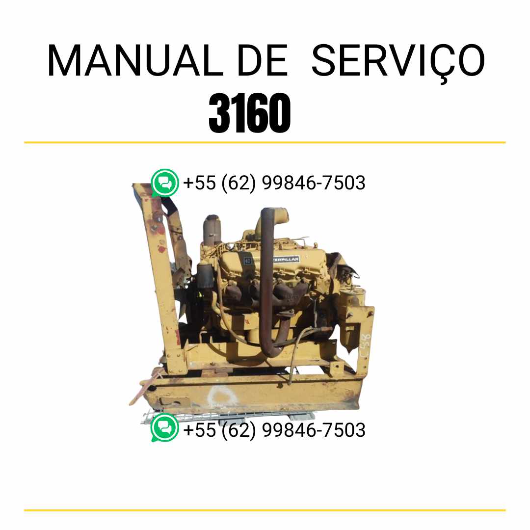 Manual de serviço Caterpillar motor 3160 em PDF com instruções detalhadas de reparo e manutenção técnica para máquinas pesadas