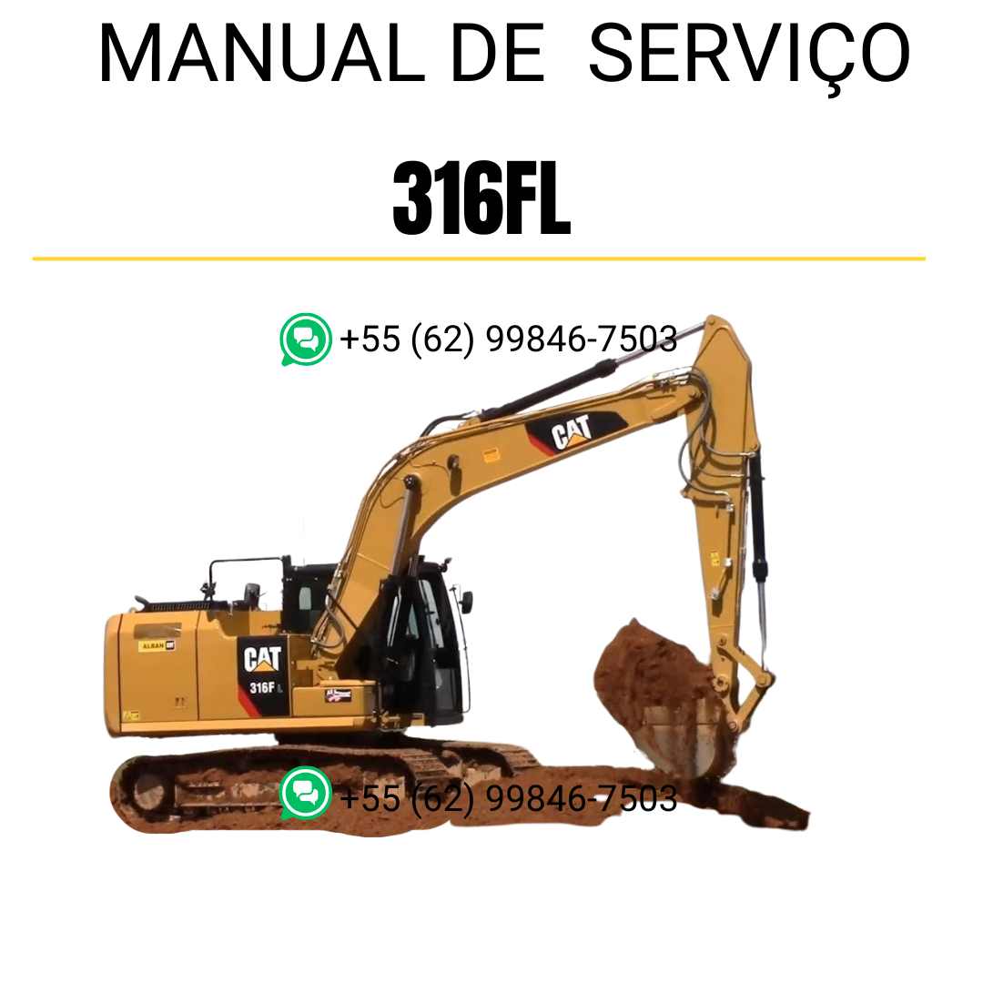 Manual de serviço Caterpillar 316EL para escavadora em PDF, idioma português