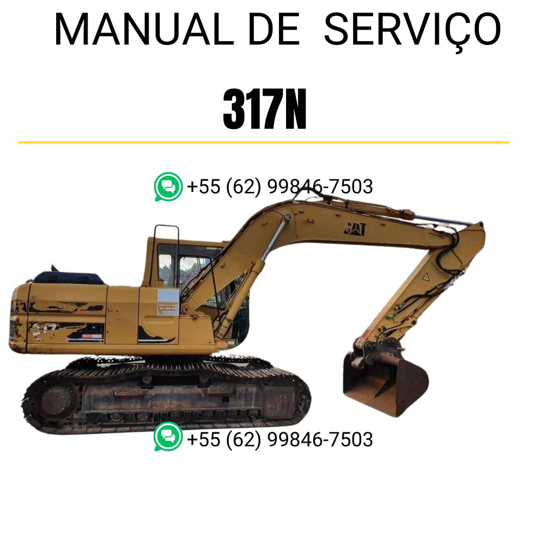 Manual de serviço Caterpillar 317N para escavadora em PDF, idioma português