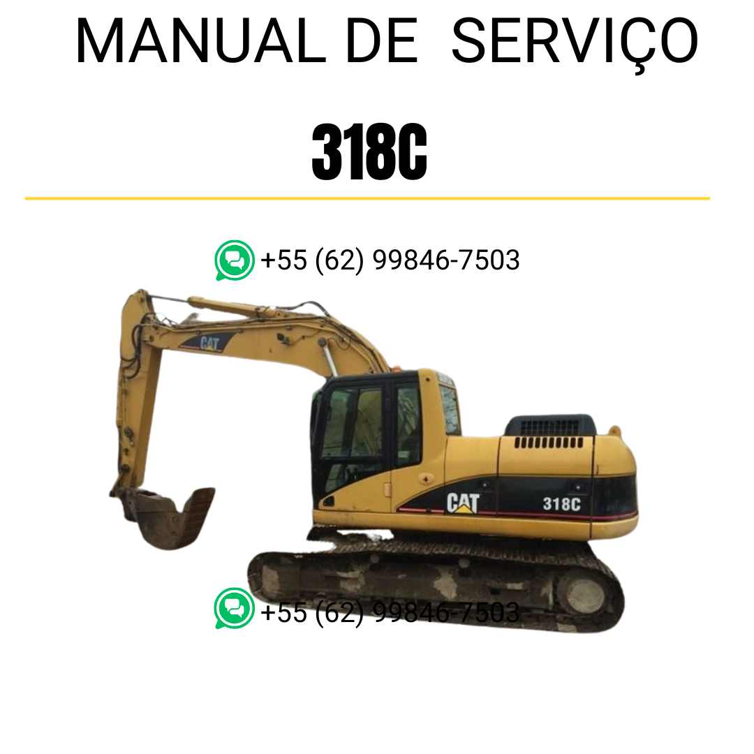 Manual de serviço Caterpillar 318B N para escavadora em PDF, idioma português