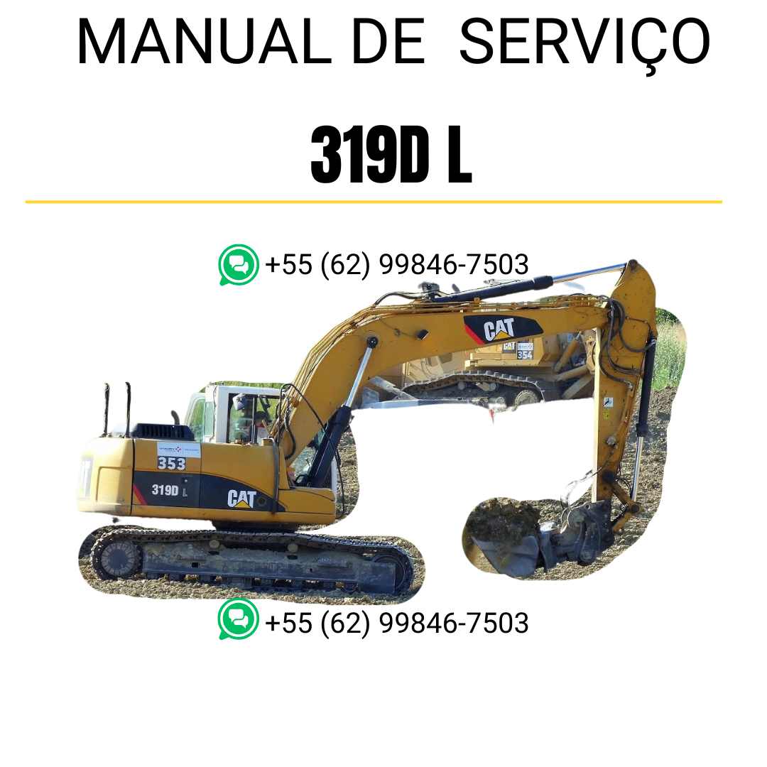 Manual de serviço Caterpillar 319D L para escavadora, em PDF, português, completo para manutenção e operação