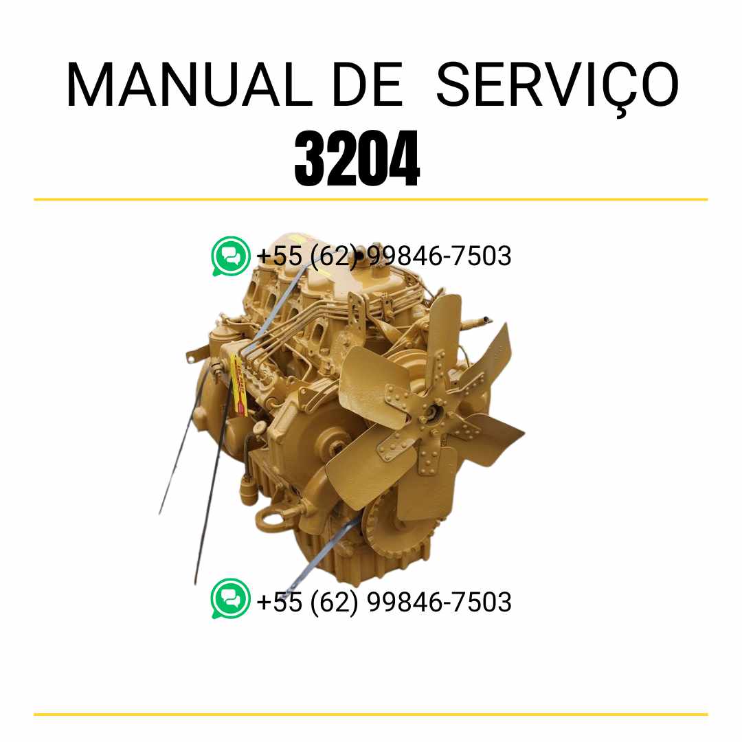 Manual de serviço Caterpillar motor 3204 em PDF, guia técnico detalhado com instruções completas de manutenção, reparos e diagnóstico