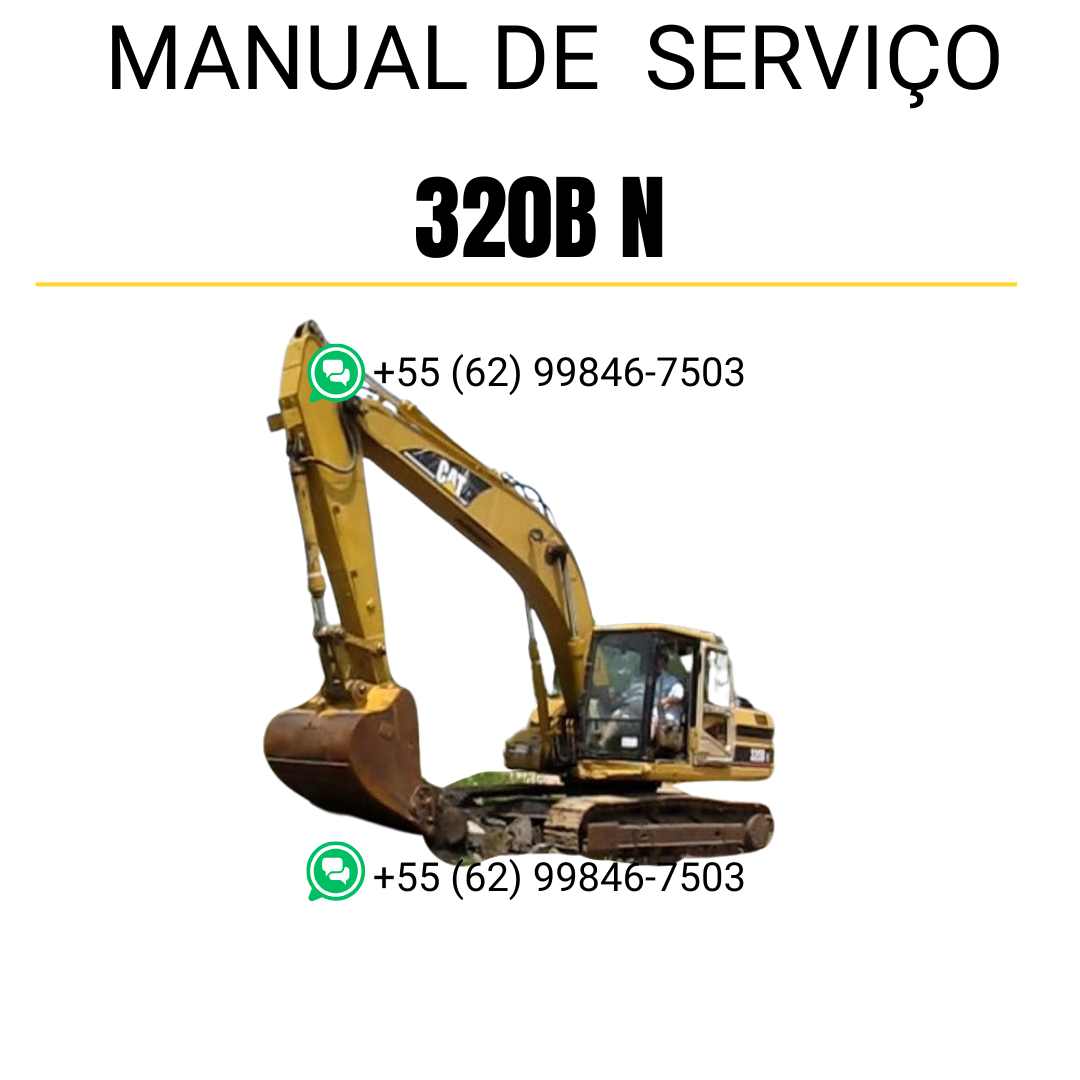 Manual de serviço Caterpillar 320B N para escavadora, em português, PDF com orientações detalhadas de manutenção e reparos