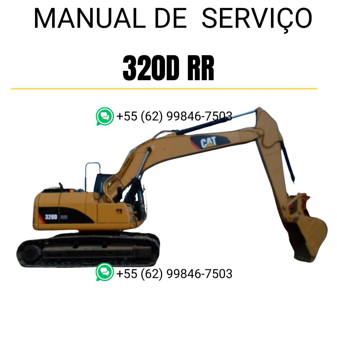 Manual de serviço Caterpillar 320D RR para escavadora, em português, PDF com procedimentos completos de manutenção e reparo