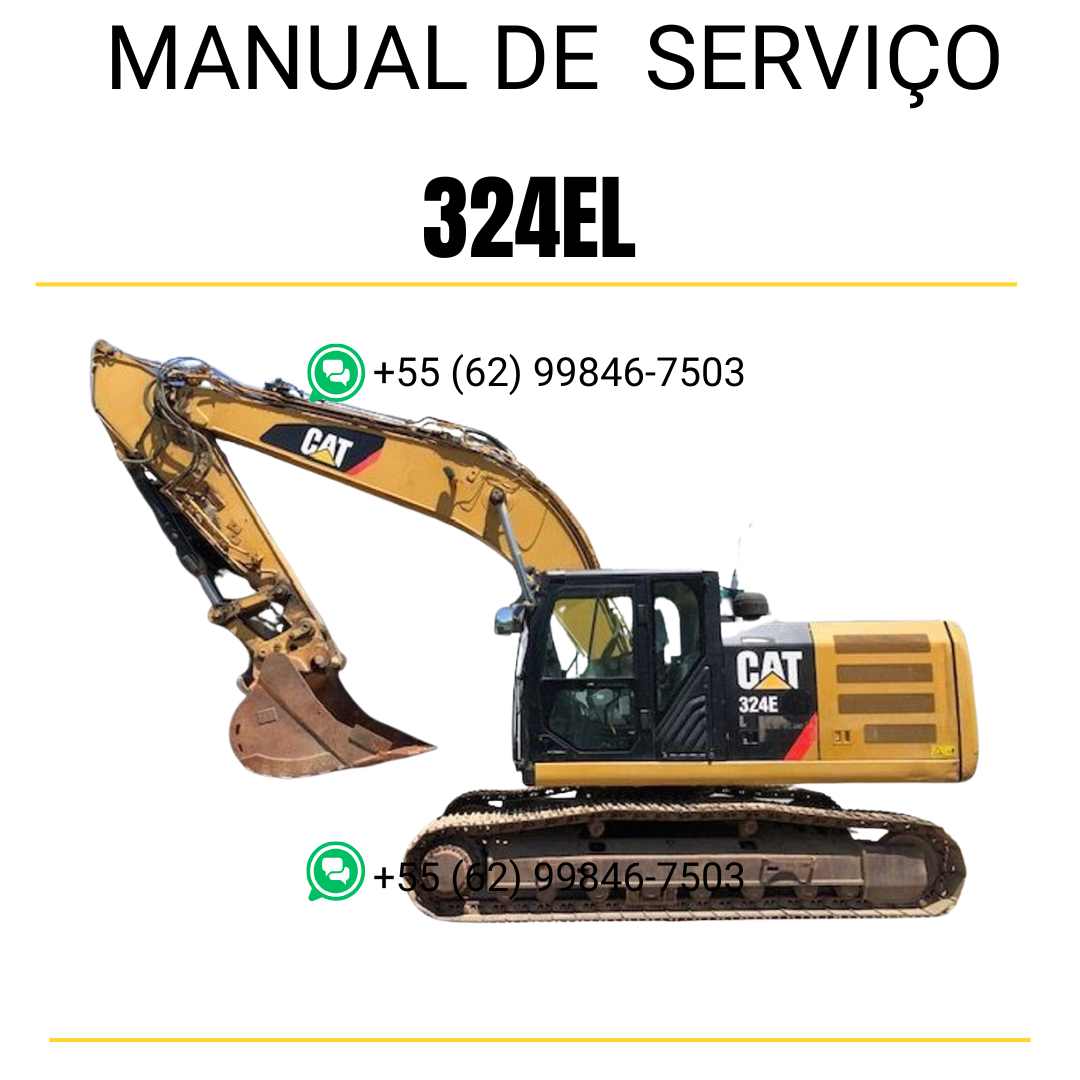 Manual de serviço Caterpillar 324EL para escavadora, em português, PDF técnico completo com instruções detalhadas de manutenção e reparos