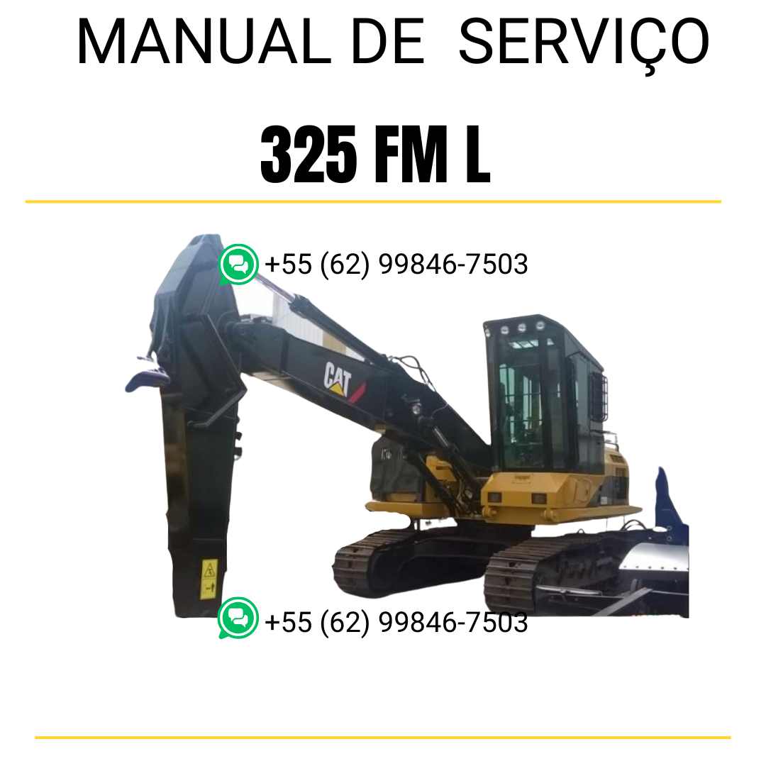Manual de serviço Caterpillar 325 FM L para escavadora, em português, PDF técnico completo com instruções detalhadas de manutenção e reparos