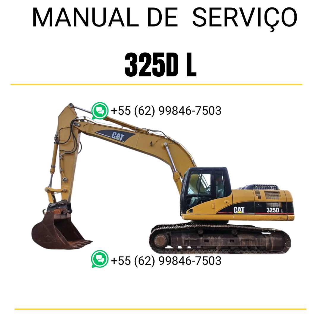 Manual de serviço Caterpillar 325D L escavadora em inglês em PDF com instruções técnicas completas de manutenção