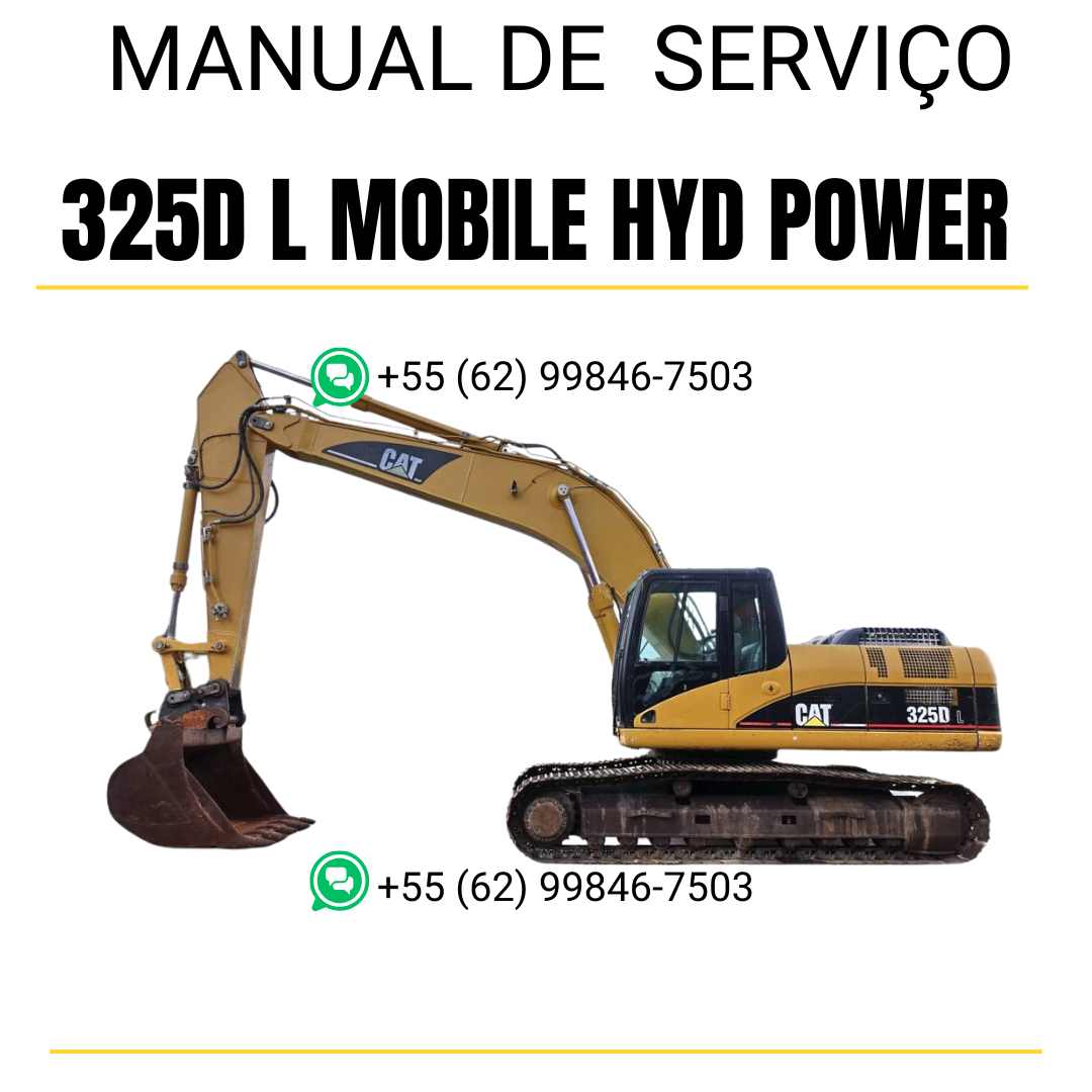 Manual de serviço Caterpillar 325D L Mobile Hyd Power escavadora em inglês em PDF com instruções detalhadas de manutenção