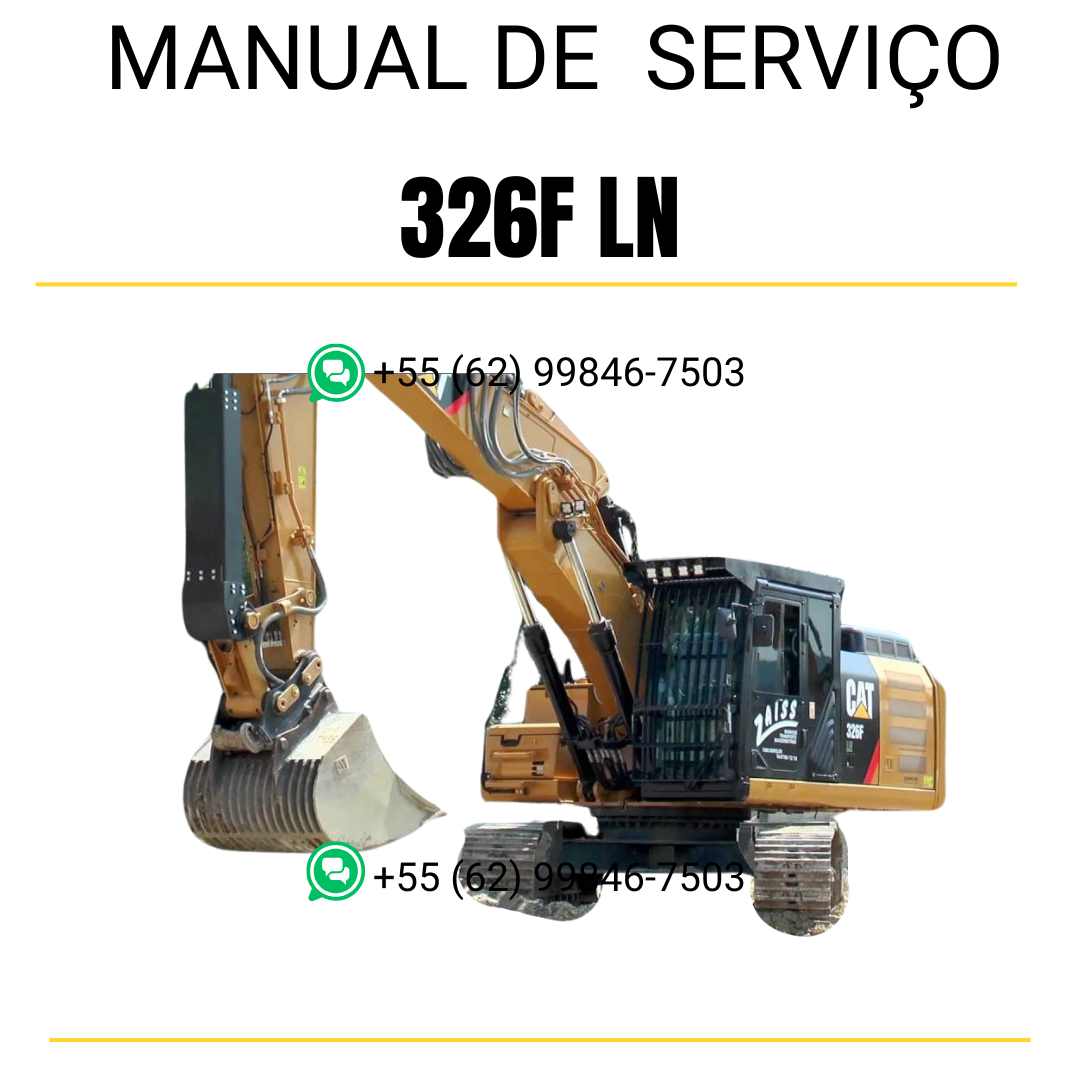 Manual de serviço Caterpillar 326F LN escavadora em inglês em PDF com orientações técnicas completas para reparo e manutenção