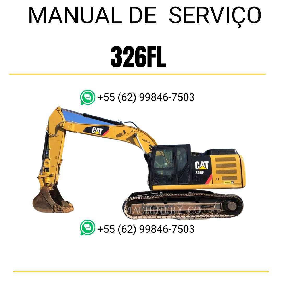 Manual de serviço Caterpillar 326FL escavadora em inglês em PDF com instruções completas de manutenção e reparos técnicos